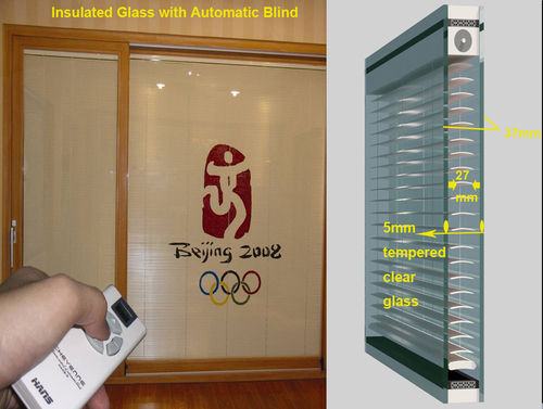 Silver Insulated Glass With Electric Blinds