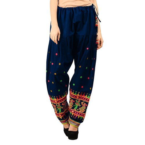 Salwaar With Embroidery Work Ethnic Cotton Bottom