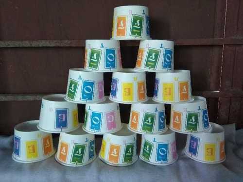 White Disposable Printed Paper Cups (100Ml)