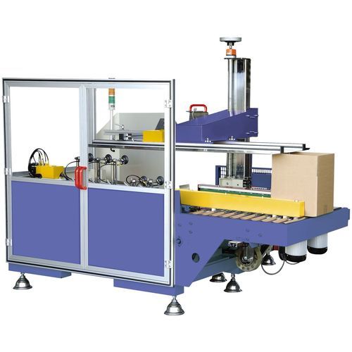 Blue Sturdy Design Carton Erector Machine