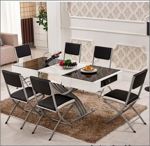 Steel dining table set deals 6 seater price