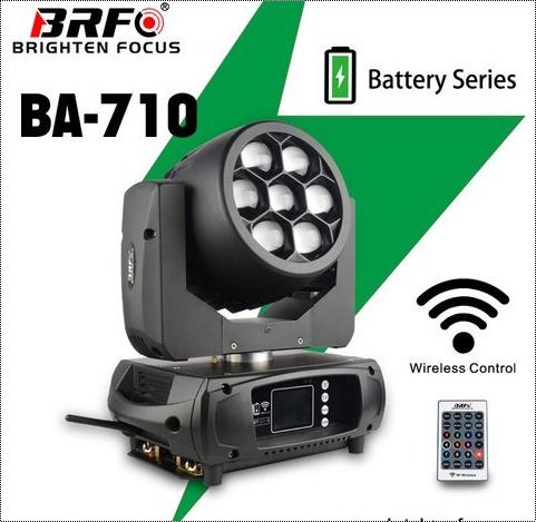 Battery Mini Moving Head Wash Zoom 7x10w