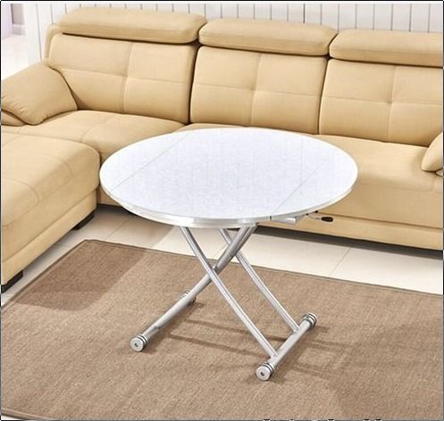 Special Design Saving Space Stainless Steel Dining Table No Assembly Required