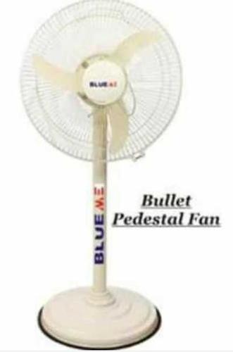 White Electric Bullet Pedestal Fan