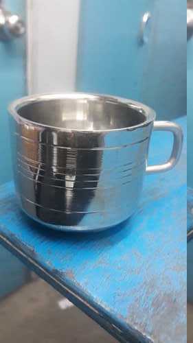 Double Wall Stainless Steel Cup - Small Size, Silver Finish | Heat Resistant, Easy to Clean, Precise Design