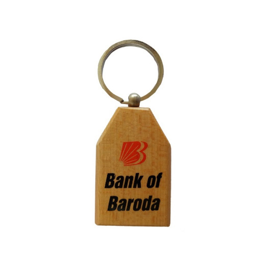 Wooden Screen Printing Keychains - Wooden Multicolor | Scraping Surface Texture SS Ring Weight 25 gm Polythene Cover Packaging