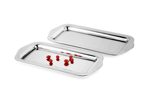 Silver Stainless Steel Serving Tray