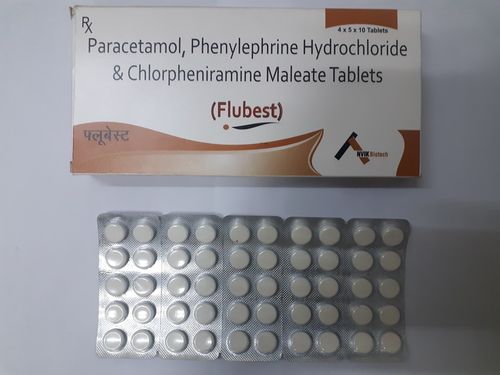 Paracetamol,Phenylphrine Hydrochloride & Chlorpheniramine Maleate Tablets 