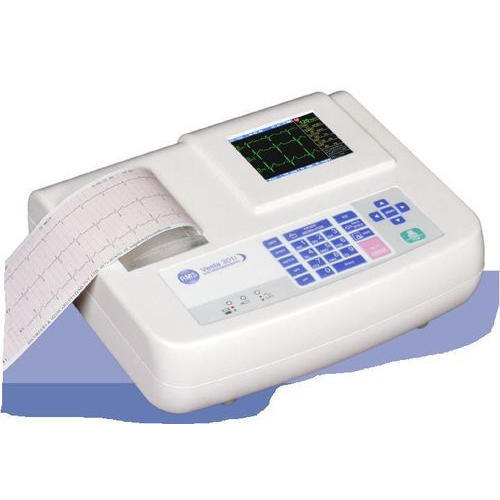 White Alphanumeric Keypad Based Rms Ecg Machine 3 Channel