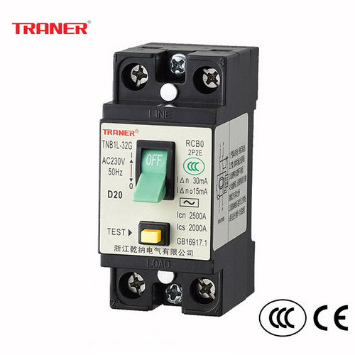 White Residual Current Circuit Breaker