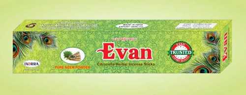 Easy Usability Mosquito Repellent Evan Citronella Herbal Incense Sticks