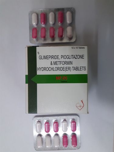  ग्लिम्पीराइड, पियोग्लिटाज़ोन और मेटफ़ॉर्मिन हाइड्रोक्लोराइड (ER) टैबलेट 