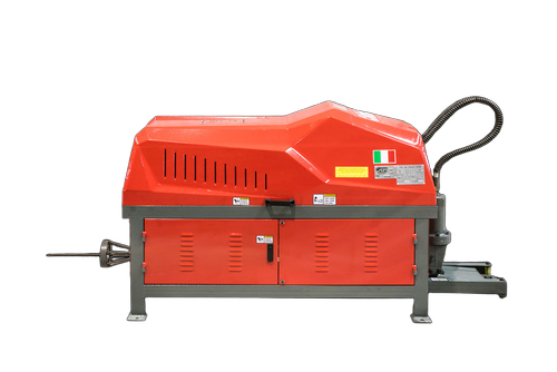 Automatic Rebar Decoiler and Cutting Machine - 11KW Power 5 to 14mm Diameter Dark Grey and Red | High Precision High Speed Low Energy Consumption