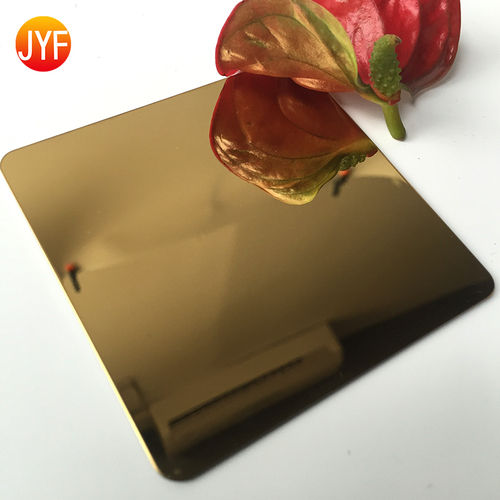 Titanium Gold 8K Mirror Polished Stainless Steel Sheet