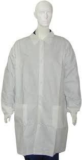 White Disposable Lab Gown Or Lab Coat