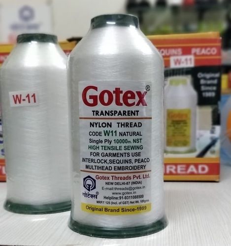 Gotex Transparent Nylon Thread W 11 Length: 10000  Meter (M)