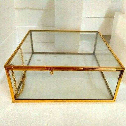 Gold Plating Glass Jewelery Boxes