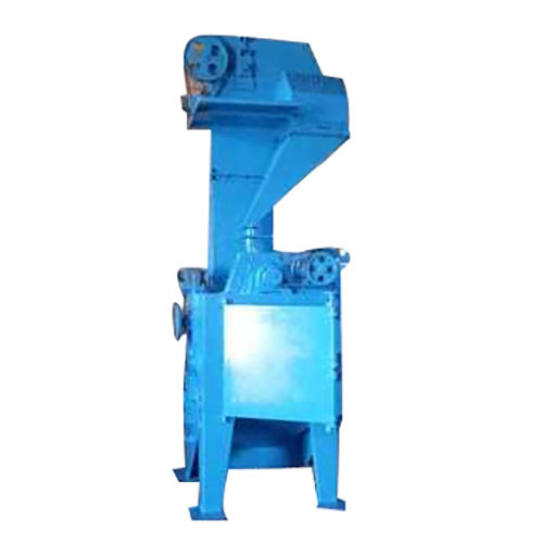 White Semi Automatic Tumble Shot Blasting Machine With 12 Months Of Warranty