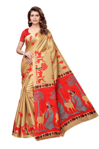 printed saree party wear