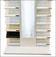 लंबे समय तक चलने वाली एलईडी लाइट ग्रेनाइट और क्वार्ट्ज स्टोन डिस्प्ले रैक