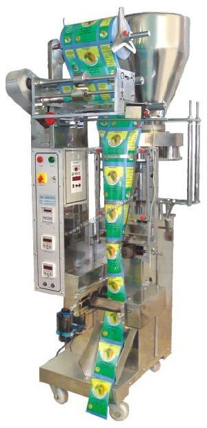 FFS Semi Mechanical Cup Filler Machine - Model No-FMC-50, 3 Side Seal Design, Stainless Steel, Volumetric Cup Filler, 60-80 Packs per Minute, Ideal for Free Flowing Products