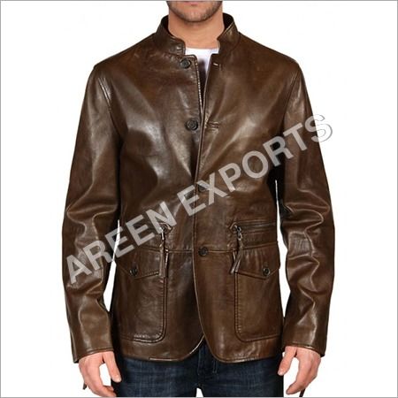 Men Vintage Leather Coat