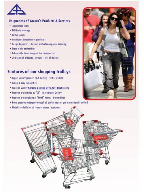 Chrome Plated Shopping Trolleys