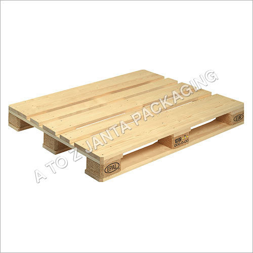 4 Way Wooden Pallets - Wood Material , Durable and Lightweight Design, Water & Termite Resistant