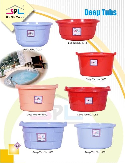 deep plastic tub