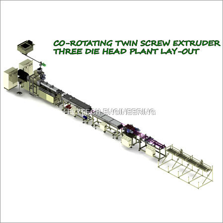 Twin Screw Extruder Three Die Head