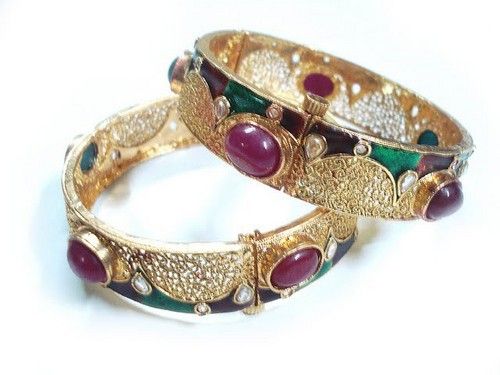 Mangalmani Polki Bangles