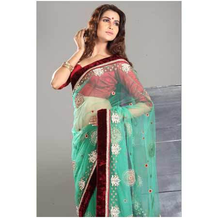 Designer Net Sarees - High Quality Fabric, Alluring Patterns | Lightweight, Attractive Design, Shrink Resistance