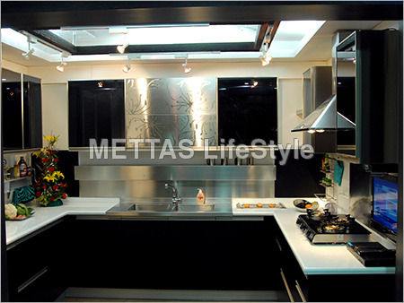 Modular Kitchen - Stainless Steel, Durable Finish, Corrosion Resistant | Easy Installation, High Strength, Intricate Polish