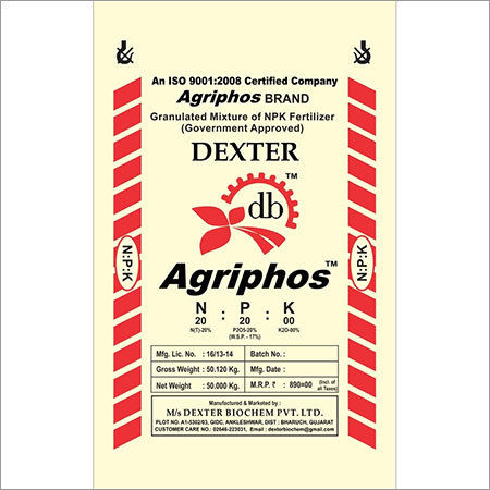 Agriphos Brand Mix Npk 20:20:00 Granular Fertilizer For Laser Leveler