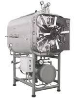 Horizontal Autoclave - High Pressure Rectangular and Cylindrical Sterilizer , Designed for Pharmaceutical Companies and Hospitals, Ideal for Autoclaving IV Fluids and Packs, Includes Trolley for Easy Loading and Unloading