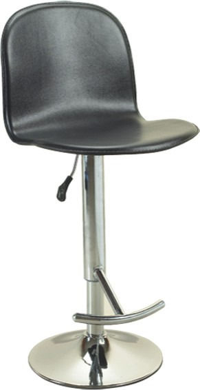 Modern Bar Stools - Leather Upholstered with Chrome Finish | Unique Design, Medium Back Support, Corrosion Resistance