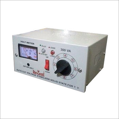 Commercial Voltage Stabilizer - 300VA Capacity, 90V-290V Input Range | Auto Cut & Overload Protection for TV, DVD & DTH