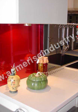 Pink Tempered Lacquered Glass