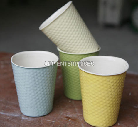 Coloured paper cups