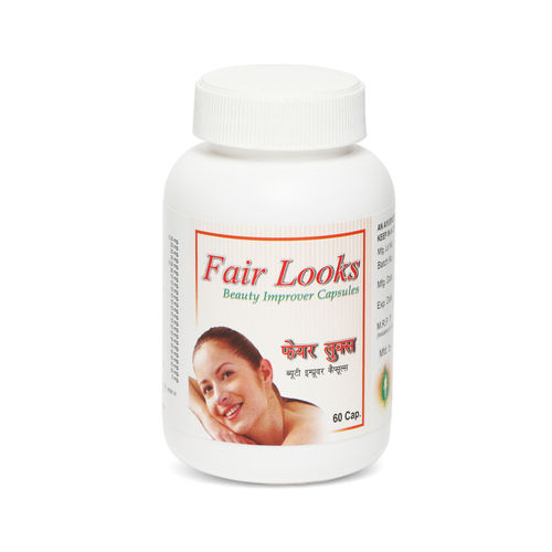 Ayurvedic Fair Looks Capsules 60 Cap Pack for Pimples, Acne, Black Patches, the Darkness of Skin
