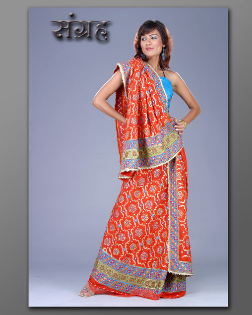 Orange Wedding Lehenga