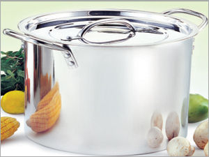 Brown Stainless Steel Stock Pots