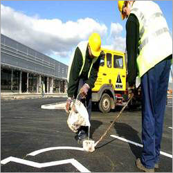 Thermoplastic Road Marking - Durable, High-Visibility Material | Expert Application by Skilled Labor Force