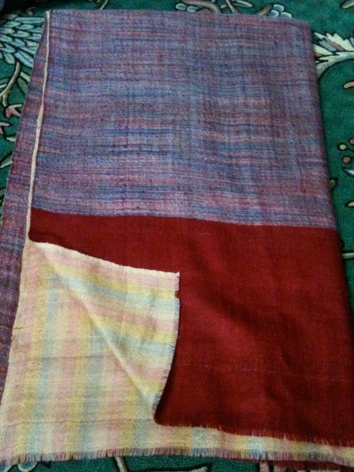 100% Pashmina Double Face Handwoven Shawls