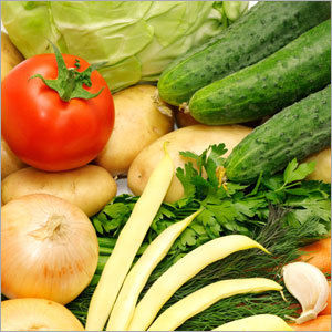 ताजा और हरी ताजी सब्जियां