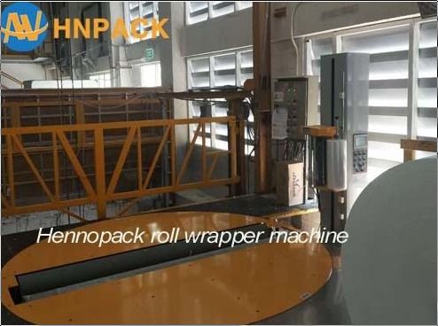 Automatic Heavy Duty Paper Waxing Roll Stretch Film Wrapper Machine (Hennopack)