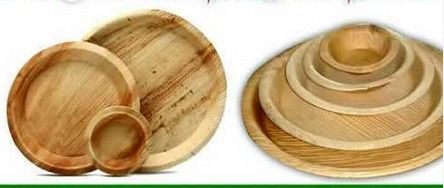 Disposable Areca Leaf Round Plates Application: Foor Food Serving