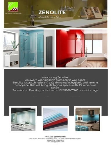 Plastic High Gloss Wall Panel (Zenolite)