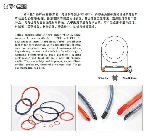 Ptfe Encapsulated O-Ring Application: Industrial