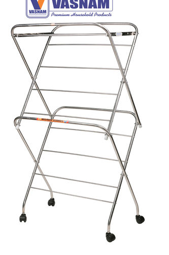 Cloth Drying Stand With 12 Rods And Wheels Cavity Quantity: Multi